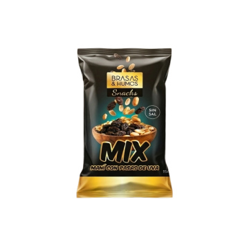 Maní con pasas de uva sin sal 